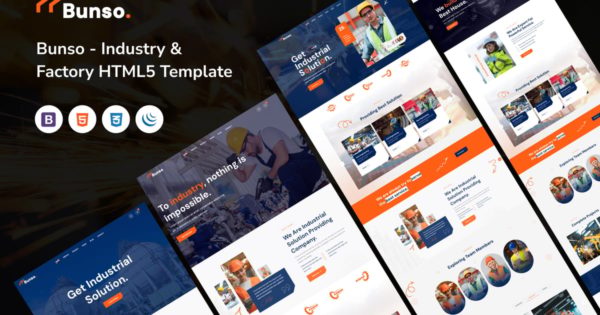 Bunso – 工业和工厂 HTML5 模板