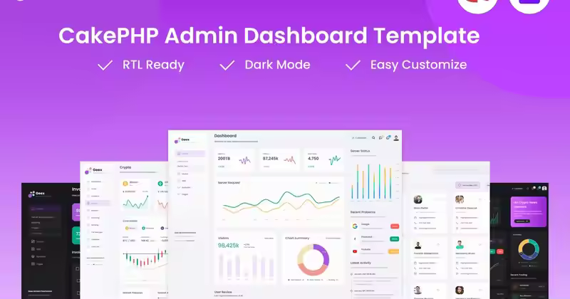 Geex – 管理与仪表盘 CakePHP 模板
