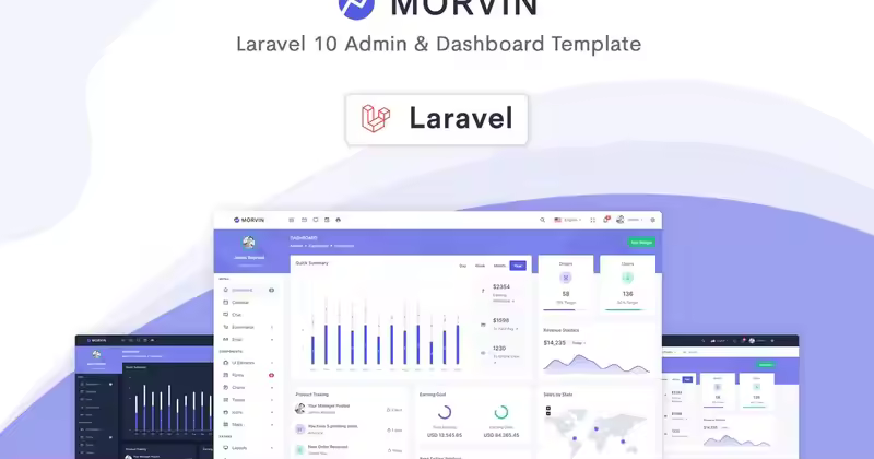 Morvin – Laravel 管理及仪表盘模板