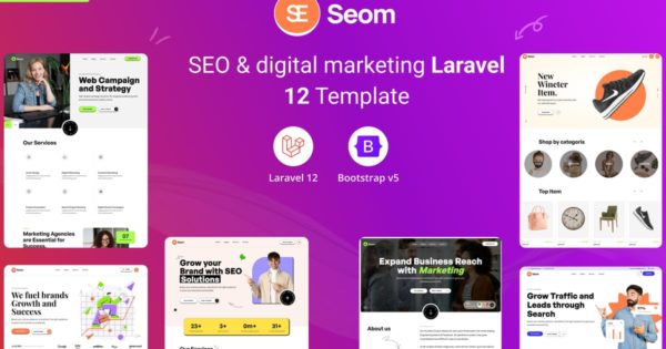 Seom – SEO 和数字营销 Laravel 12 模板