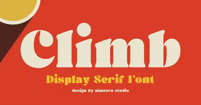 Climb炫彩衬线字体