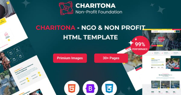 Charitona – 慈善和非营利 HTML 模板