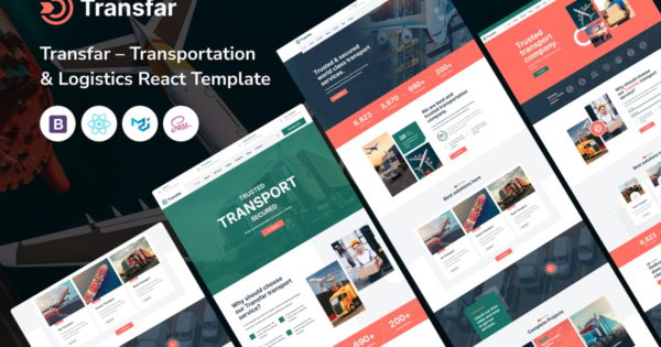 Transfar – 运输和物流 React 模板