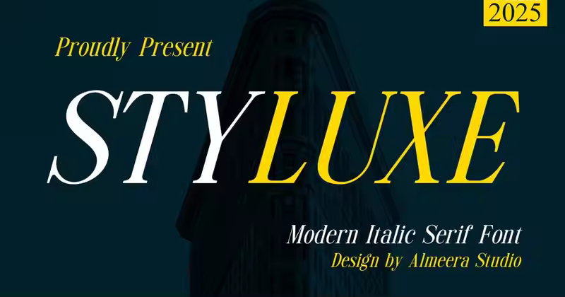 Styluxe斜体衬线字体