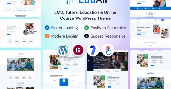EduAll – 教育 LMS 导师和课程 WordPress