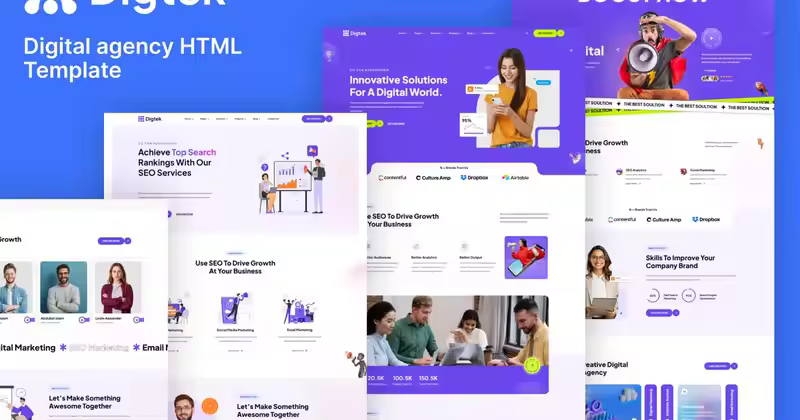 数字营销机构 HTML 模板