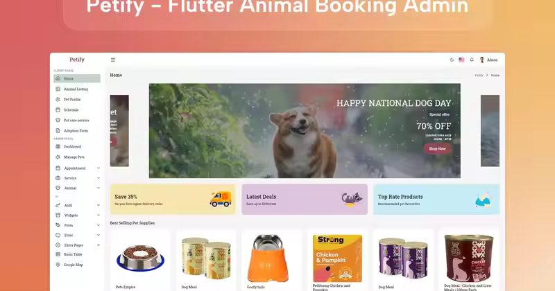 Flutter Adopt Pet 管理员和仪表板套件