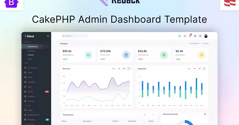 Reback – CakePHP 管理控制台模板