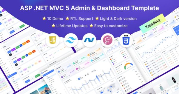 WowDash MVC5 Tailwind CSS 管理仪表板模板