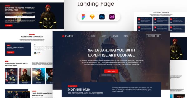 Fuard – 消防部门登陆页面 UI 套件