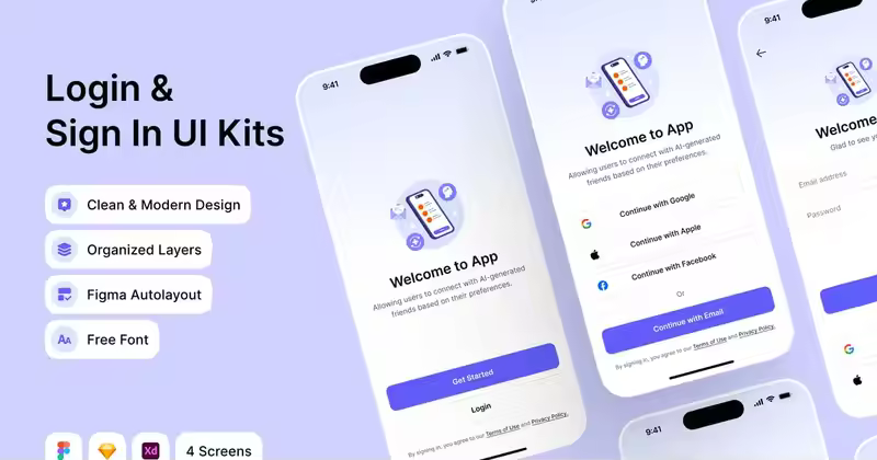 现代登录和登录 UI 套件