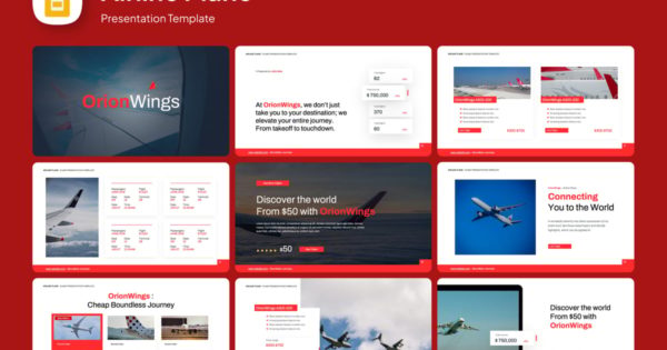 航空公司飞机 Google 幻灯片