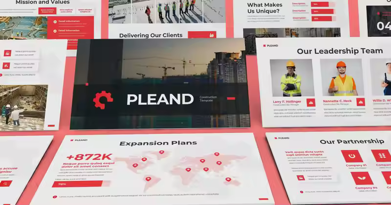 Pleand – 施工 Keynote 模板