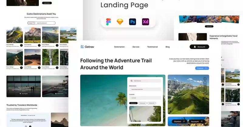 Gotrav – 旅行社登陆页面 UI 套件