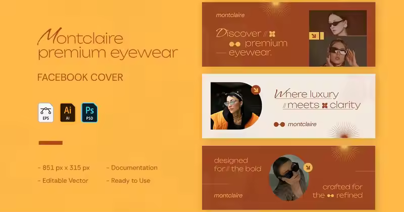 Montclaire Premium 眼镜 – Facebook 封面