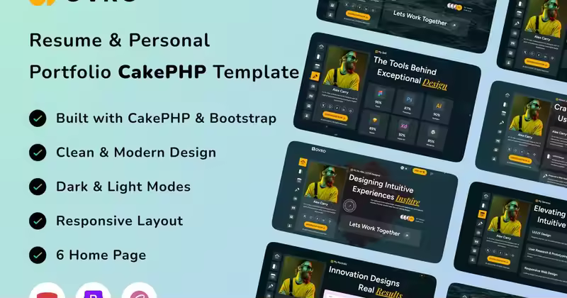 Ovro – 简历个人作品集 CakePHP 模板