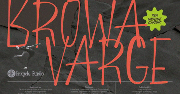 Browavarge – 富有表现力的手绘显示字体