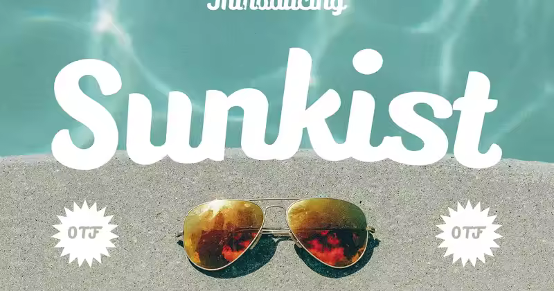 Sunkist 夏季手写字体