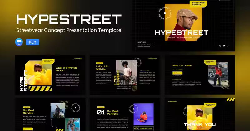 Hypestreet 都市街头服饰 Keynote 模板