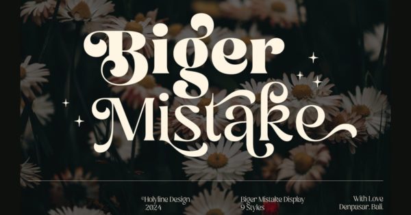 Biger Mistake – 复古俏皮显示字体