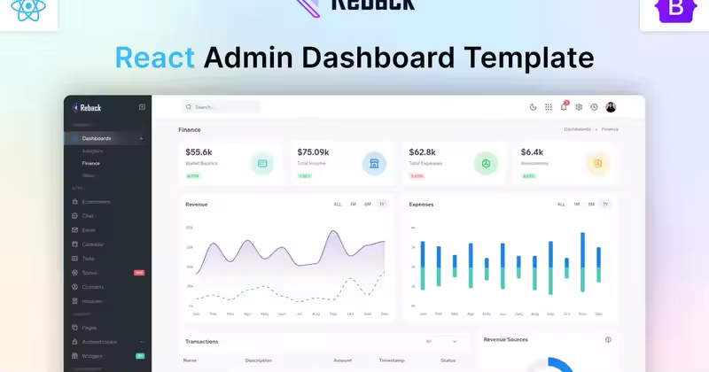 Reback – React 管理与仪表盘模板