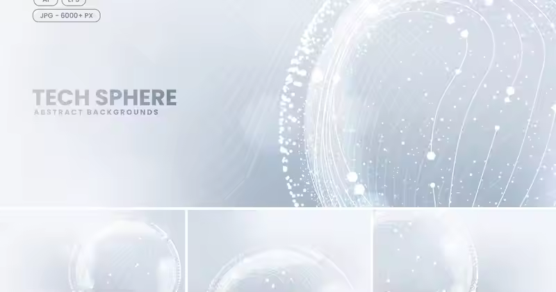 白色数字球体背景