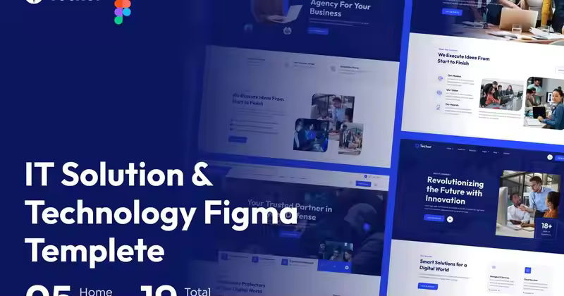 Techor-IT 解决方案和技术 Figma 模板