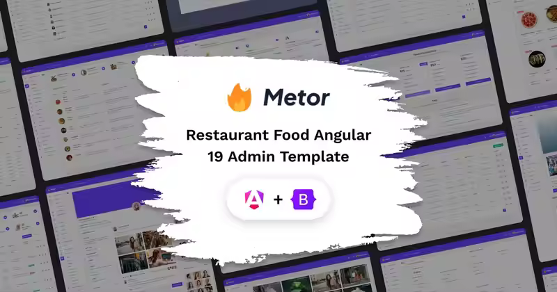 Metor – Angular 19 食品 POS 管理模板