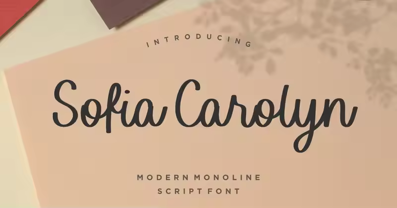 Sofia Carolyn – 现代单线脚本字体