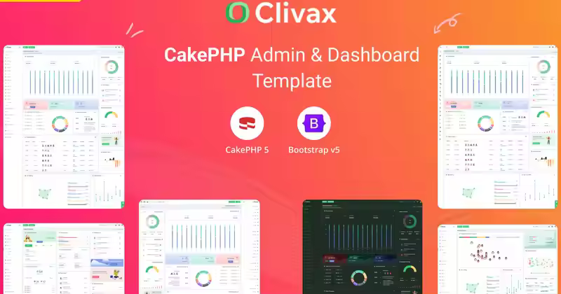 Clivax – CakePHP 管理及仪表盘模板