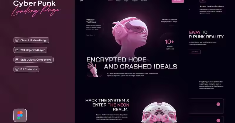 赛博朋克登陆页面 – Zynk