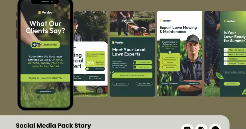 草坪园艺服务 – IG Story Pack