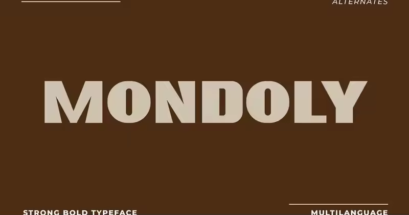 Mondoly Bold Sans字体