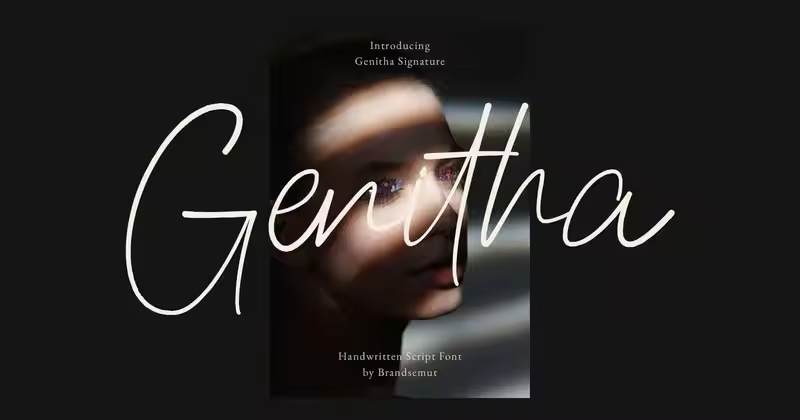Genitha – 手写脚本字体