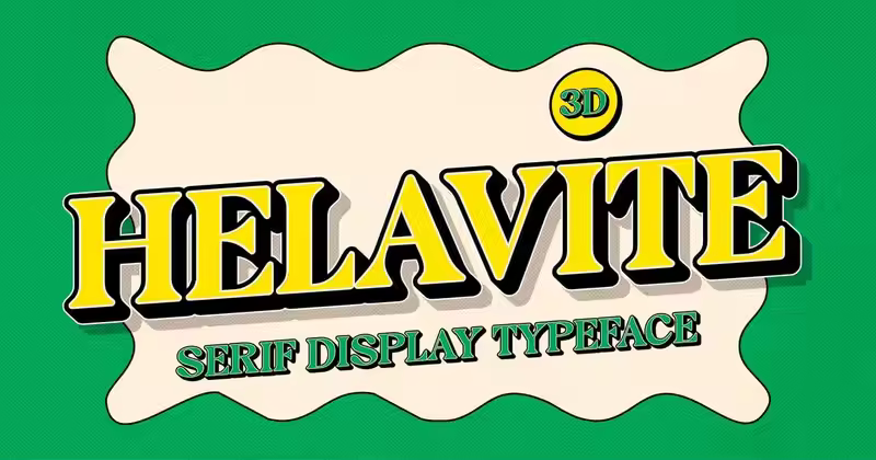 Helavite 现代优雅的3D字体