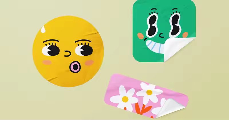 三张粘贴贴纸模型
