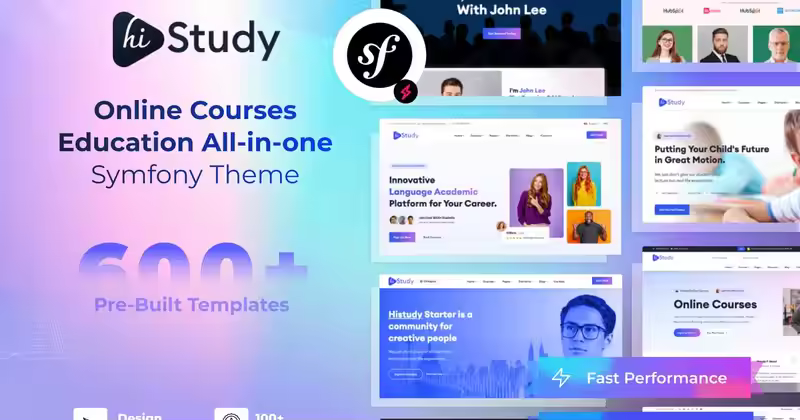 HiStudy 在线课程和教育 Symfony 模板