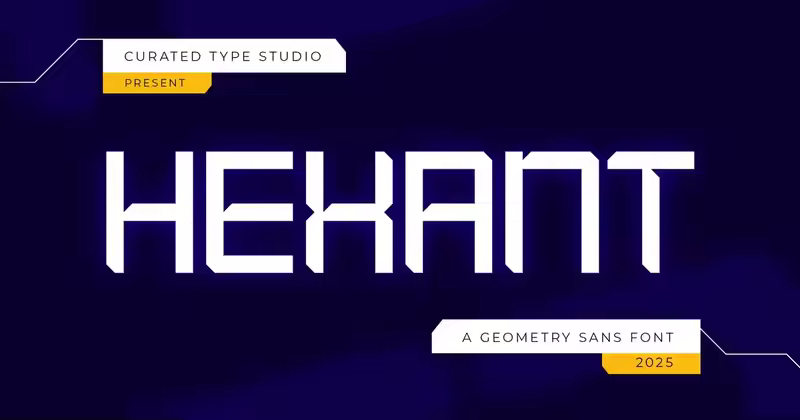 Hexant – Geometry Sans 字体