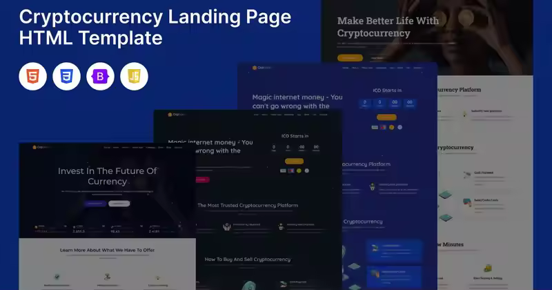 Crptiam – 加密货币登陆页面 HTML 模板