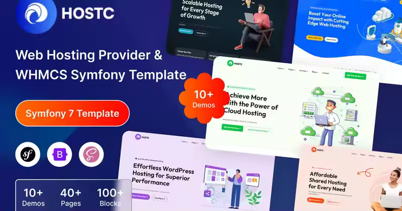 Hostc 网站托管服务提供商 WHMCS Symfony 模板