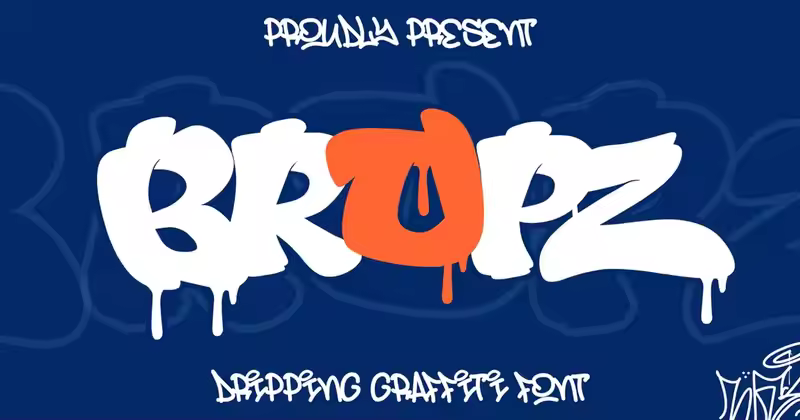 Bropz – 滴水涂鸦字体