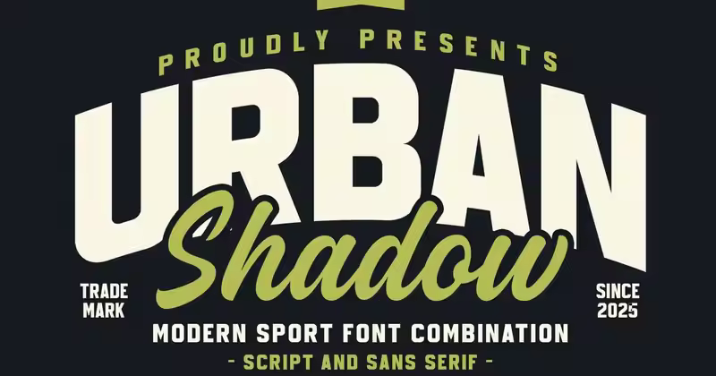 Urban Shadow 现代运动字体组合