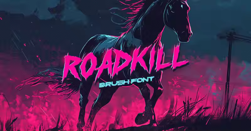 Roadkill – 毛笔字体