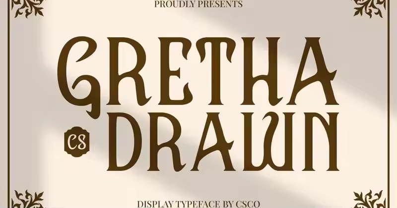 CS Gretha经典优雅手绘字体