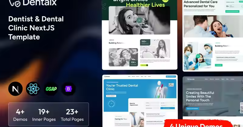 Dentalx – 牙医和牙科诊所 NextJS 模板