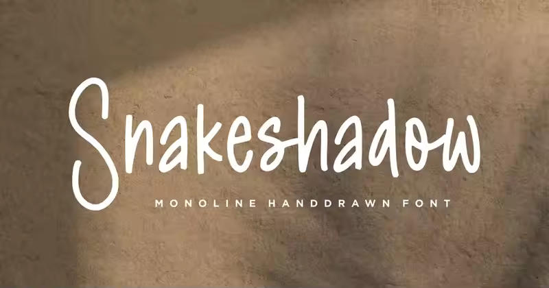Snakeshadow – 单线手绘标志字体