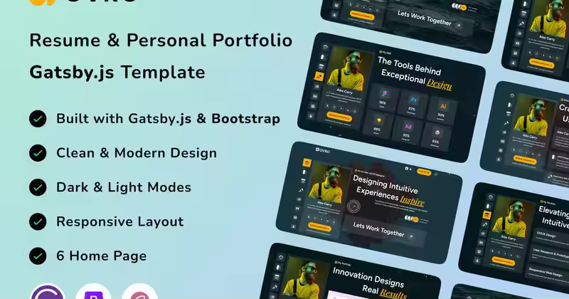 Ovro Gatsby.JS 简历个人作品集模板