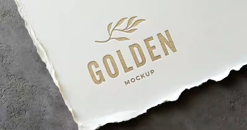 金色压花纸质徽标模型