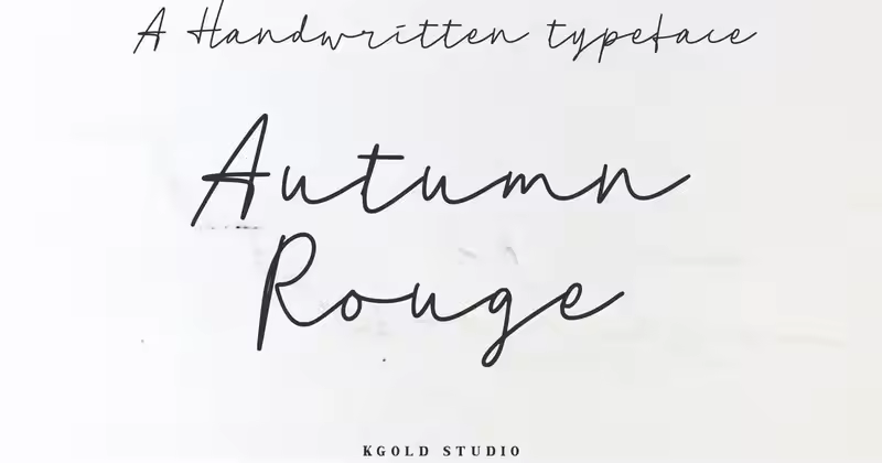 Autumn Rouge手写字体
