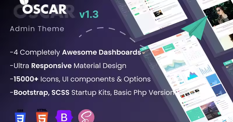 Oscar – HTML Bootstrap 4 管理模板